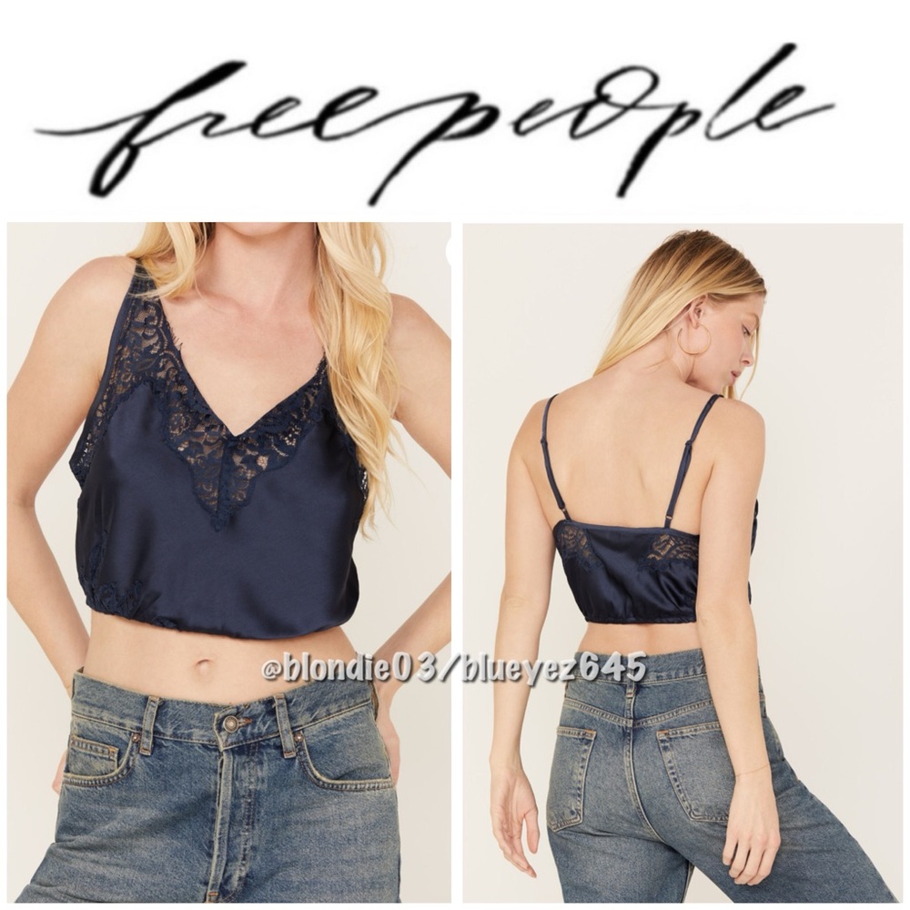 Free People night out blouson brami in navy S